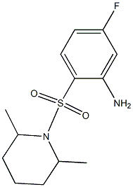 2-[(2,6-dimethylpiperidine-1-)sulfonyl]-5-fluoroaniline Struktur