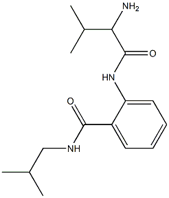 2-[(2-amino-3-methylbutanoyl)amino]-N-isobutylbenzamide Struktur