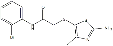 2-[(2-amino-4-methyl-1,3-thiazol-5-yl)sulfanyl]-N-(2-bromophenyl)acetamide Struktur