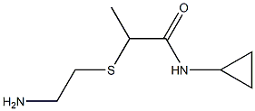 2-[(2-aminoethyl)sulfanyl]-N-cyclopropylpropanamide Struktur