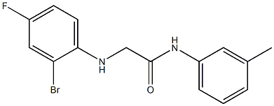 2-[(2-bromo-4-fluorophenyl)amino]-N-(3-methylphenyl)acetamide Struktur