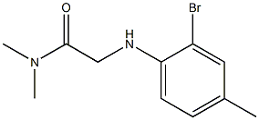 2-[(2-bromo-4-methylphenyl)amino]-N,N-dimethylacetamide Struktur