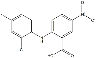 2-[(2-chloro-4-methylphenyl)amino]-5-nitrobenzoic acid Struktur