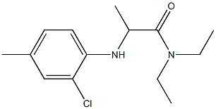 2-[(2-chloro-4-methylphenyl)amino]-N,N-diethylpropanamide Struktur