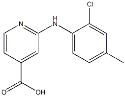 2-[(2-chloro-4-methylphenyl)amino]pyridine-4-carboxylic acid Struktur