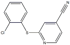 2-[(2-chlorophenyl)sulfanyl]pyridine-4-carbonitrile Struktur