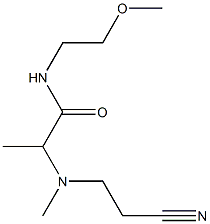 2-[(2-cyanoethyl)(methyl)amino]-N-(2-methoxyethyl)propanamide Struktur