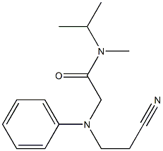 2-[(2-cyanoethyl)(phenyl)amino]-N-methyl-N-(propan-2-yl)acetamide Struktur