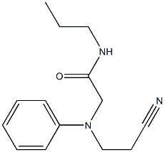 2-[(2-cyanoethyl)(phenyl)amino]-N-propylacetamide Struktur