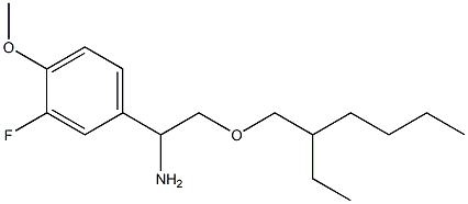 2-[(2-ethylhexyl)oxy]-1-(3-fluoro-4-methoxyphenyl)ethan-1-amine Struktur