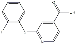 2-[(2-fluorophenyl)sulfanyl]pyridine-4-carboxylic acid Struktur