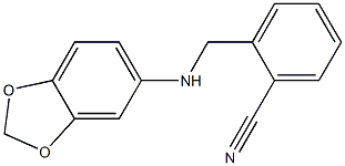 2-[(2H-1,3-benzodioxol-5-ylamino)methyl]benzonitrile Struktur