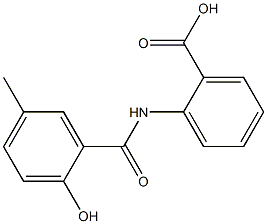 2-[(2-hydroxy-5-methylbenzene)amido]benzoic acid Struktur