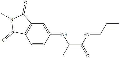 2-[(2-methyl-1,3-dioxo-2,3-dihydro-1H-isoindol-5-yl)amino]-N-(prop-2-en-1-yl)propanamide Struktur