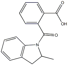 2-[(2-methyl-2,3-dihydro-1H-indol-1-yl)carbonyl]benzoic acid Struktur