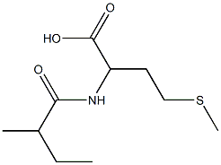 2-[(2-methylbutanoyl)amino]-4-(methylthio)butanoic acid Struktur