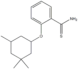 2-[(3,3,5-trimethylcyclohexyl)oxy]benzene-1-carbothioamide Struktur