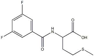 2-[(3,5-difluorophenyl)formamido]-4-(methylsulfanyl)butanoic acid Struktur