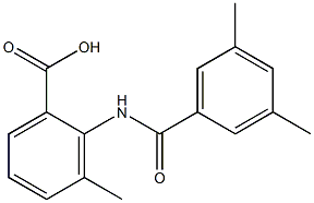 2-[(3,5-dimethylbenzoyl)amino]-3-methylbenzoic acid Struktur