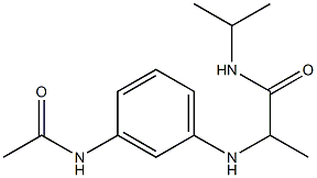 2-[(3-acetamidophenyl)amino]-N-(propan-2-yl)propanamide Struktur