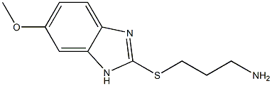 2-[(3-aminopropyl)sulfanyl]-6-methoxy-1H-1,3-benzodiazole Struktur