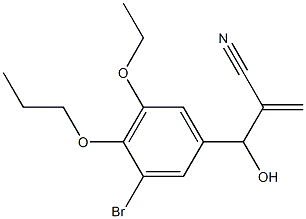 2-[(3-bromo-5-ethoxy-4-propoxyphenyl)(hydroxy)methyl]prop-2-enenitrile Struktur