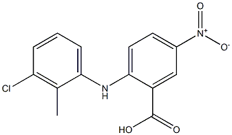 2-[(3-chloro-2-methylphenyl)amino]-5-nitrobenzoic acid Struktur