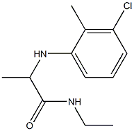 2-[(3-chloro-2-methylphenyl)amino]-N-ethylpropanamide Struktur