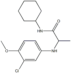 2-[(3-chloro-4-methoxyphenyl)amino]-N-cyclohexylpropanamide Struktur