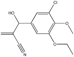 2-[(3-chloro-5-ethoxy-4-methoxyphenyl)(hydroxy)methyl]prop-2-enenitrile Struktur