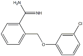 2-[(3-chlorophenoxy)methyl]benzenecarboximidamide Struktur