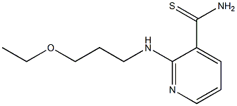 2-[(3-ethoxypropyl)amino]pyridine-3-carbothioamide Struktur