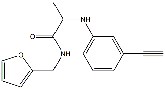 2-[(3-ethynylphenyl)amino]-N-(furan-2-ylmethyl)propanamide Struktur