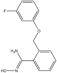 2-[(3-fluorophenoxy)methyl]-N'-hydroxybenzenecarboximidamide Struktur