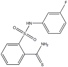 2-[(3-fluorophenyl)sulfamoyl]benzene-1-carbothioamide Struktur