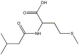 2-[(3-methylbutanoyl)amino]-4-(methylthio)butanoic acid Struktur