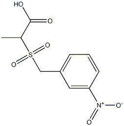 2-[(3-nitrobenzyl)sulfonyl]propanoic acid Struktur