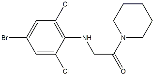 2-[(4-bromo-2,6-dichlorophenyl)amino]-1-(piperidin-1-yl)ethan-1-one Struktur