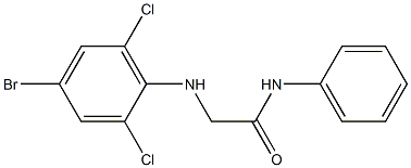 2-[(4-bromo-2,6-dichlorophenyl)amino]-N-phenylacetamide Struktur