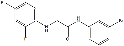 2-[(4-bromo-2-fluorophenyl)amino]-N-(3-bromophenyl)acetamide Struktur