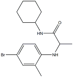 2-[(4-bromo-2-methylphenyl)amino]-N-cyclohexylpropanamide Struktur