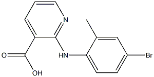 2-[(4-bromo-2-methylphenyl)amino]pyridine-3-carboxylic acid Struktur