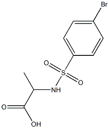 2-[(4-bromobenzene)sulfonamido]propanoic acid Struktur