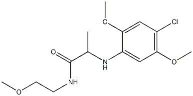 2-[(4-chloro-2,5-dimethoxyphenyl)amino]-N-(2-methoxyethyl)propanamide Struktur