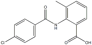 2-[(4-chlorobenzoyl)amino]-3-methylbenzoic acid Struktur