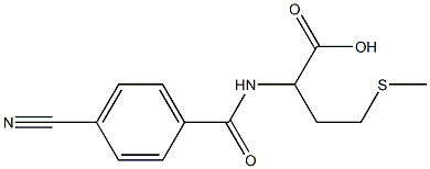 2-[(4-cyanobenzoyl)amino]-4-(methylthio)butanoic acid Struktur