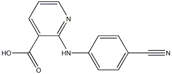 2-[(4-cyanophenyl)amino]pyridine-3-carboxylic acid Struktur