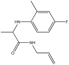 2-[(4-fluoro-2-methylphenyl)amino]-N-(prop-2-en-1-yl)propanamide Struktur