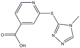 2-[(4-methyl-4H-1,2,4-triazol-3-yl)sulfanyl]pyridine-4-carboxylic acid Struktur