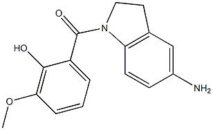 2-[(5-amino-2,3-dihydro-1H-indol-1-yl)carbonyl]-6-methoxyphenol Struktur